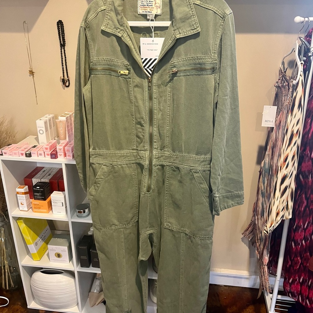 NWT Small Sandrine Rose x Free People Army Jumpsuit - Picture 4 of 5